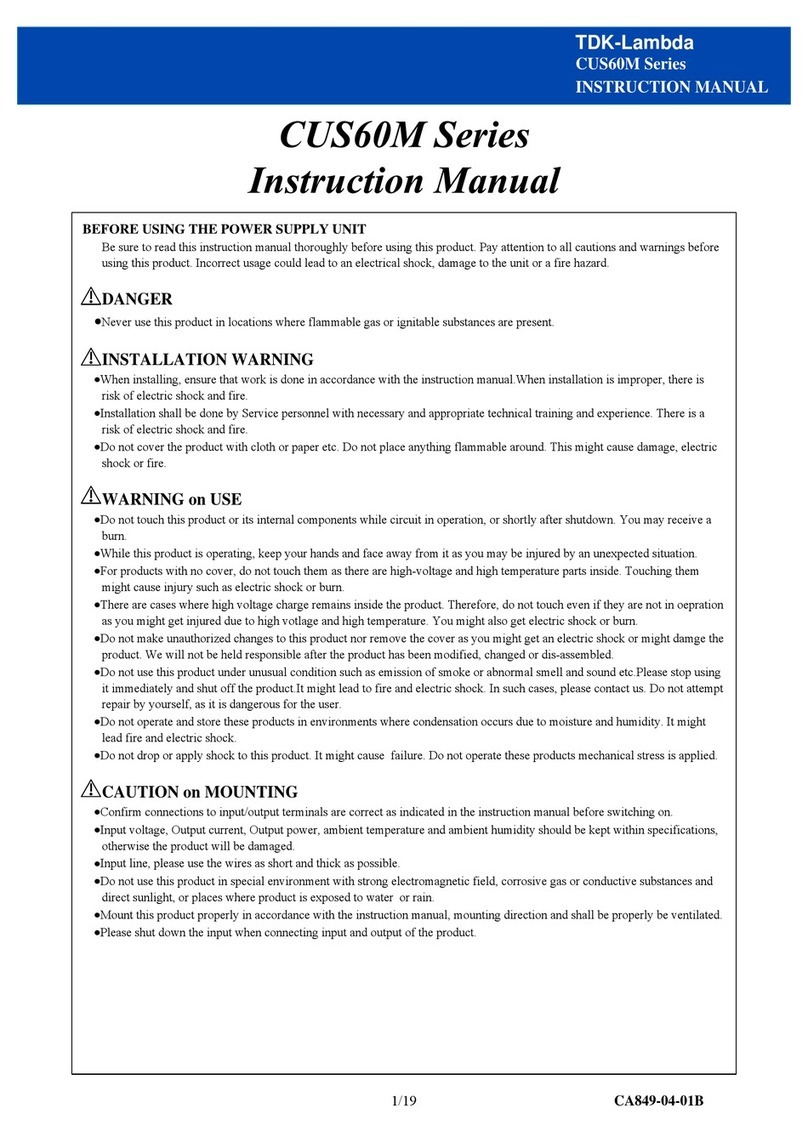 TDK-Lambda CUS60M instruction manual