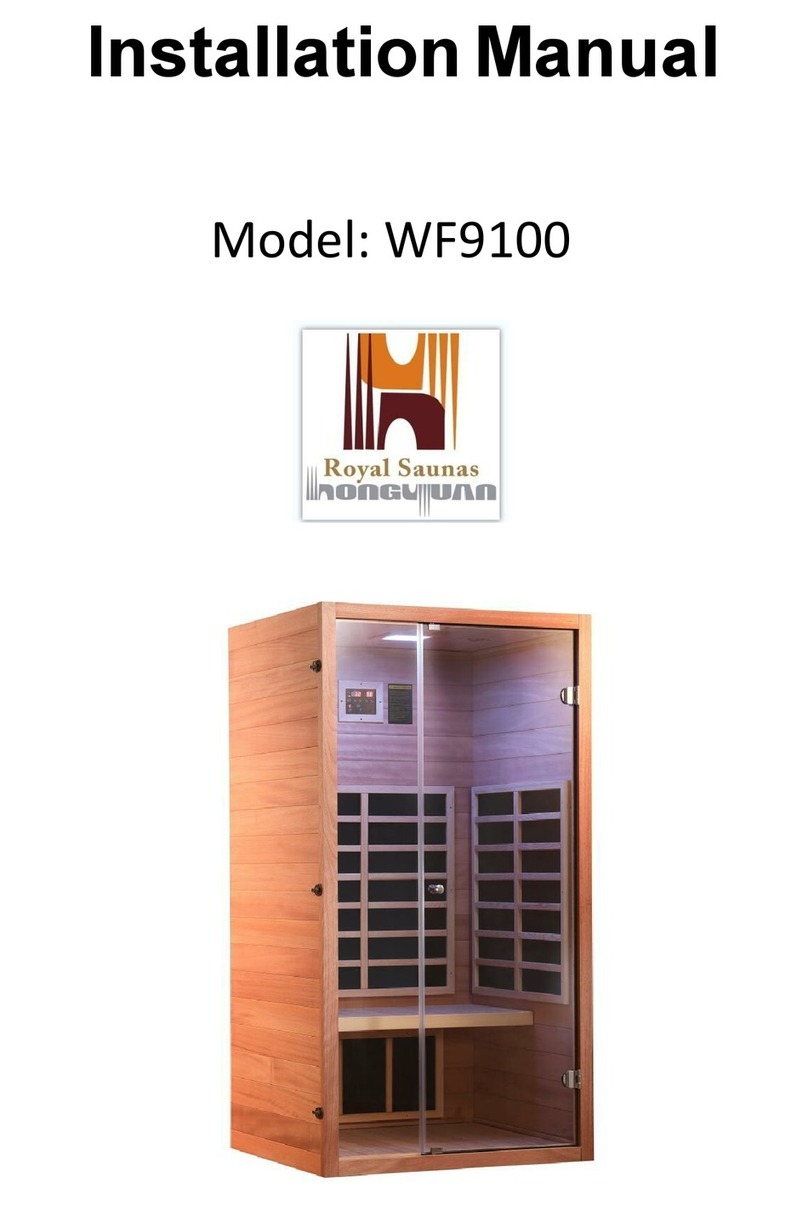 ROYAL SAUNAS WF9100 installation manual