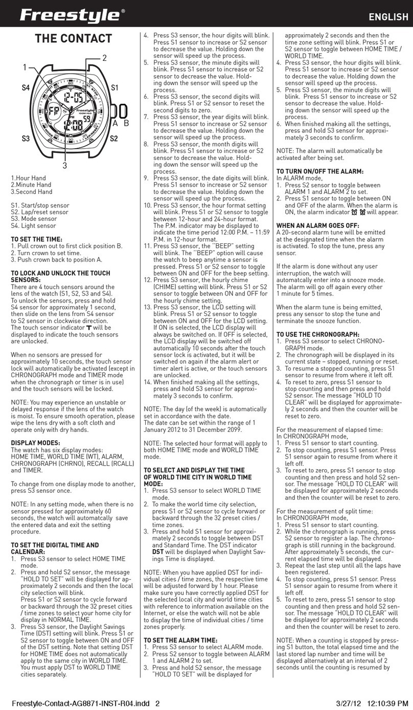 Freestyle THE CONTACT manual