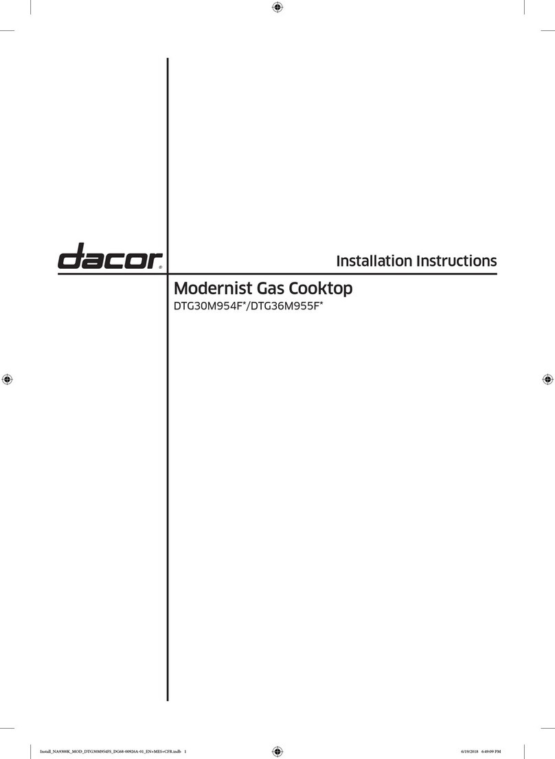 Dacor DTG30M954F User manual