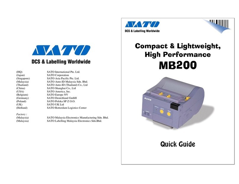 SATO MB200 User manual