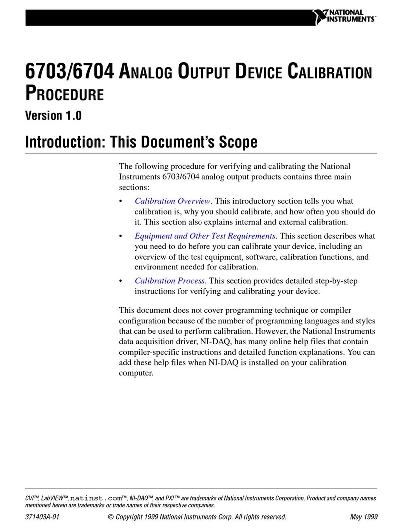 National Instruments 6703 Use and care manual
