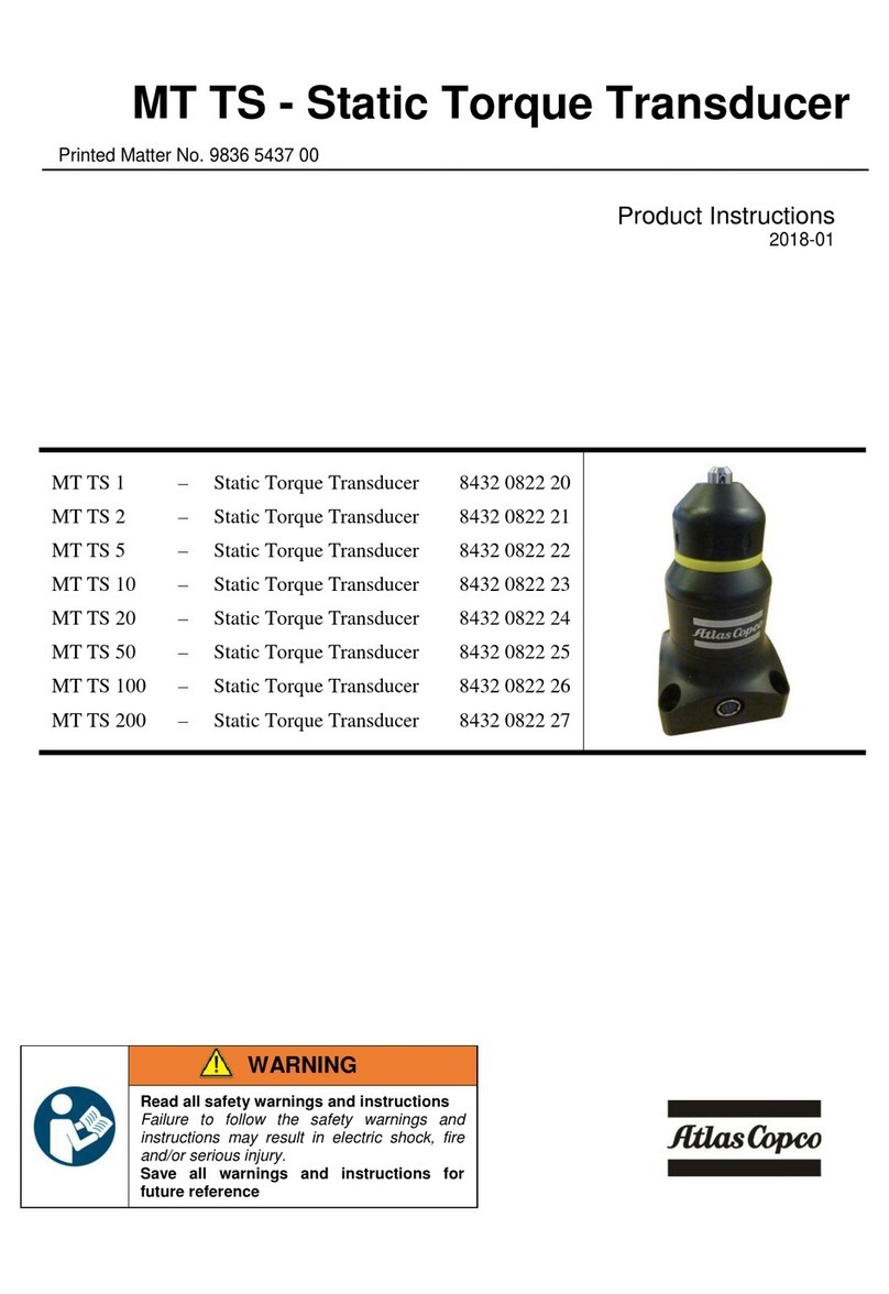 Atlas Copco MT TS Series Product instructions