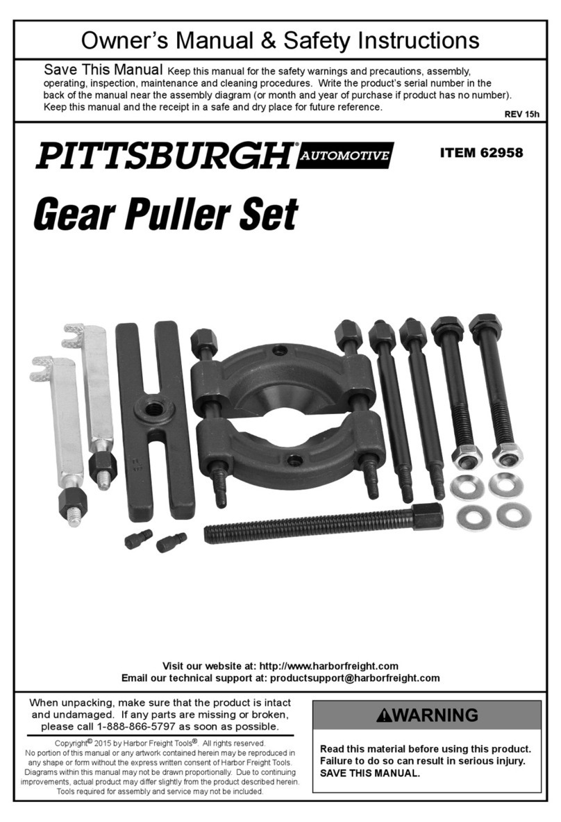 Pittsburgh Automotive 62958 Owner's manual & safety instructions