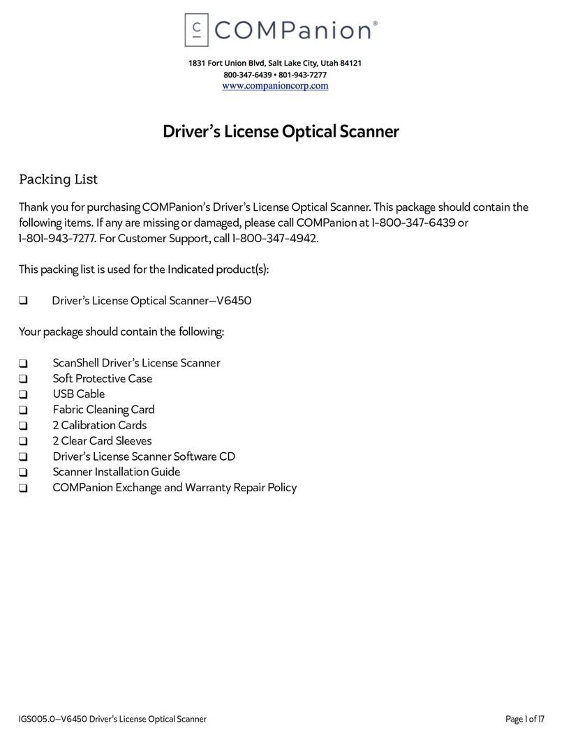 COMPANION V6450 User manual