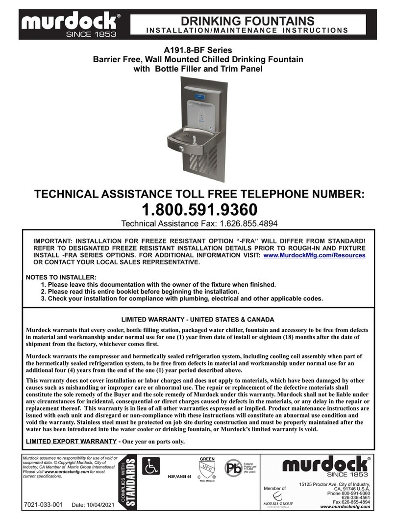Murdock A191.8-BF Series Installation and operating instructions