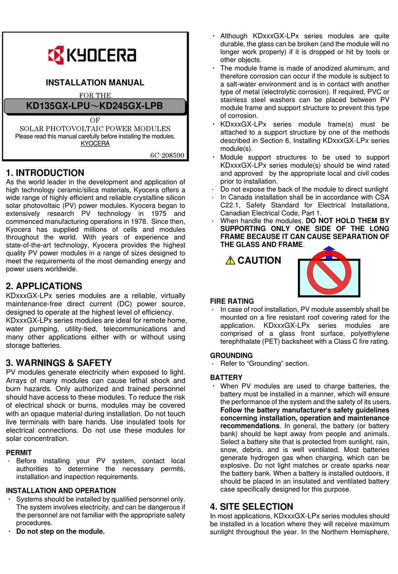 Kyocera KD135GX-LPU installation manual