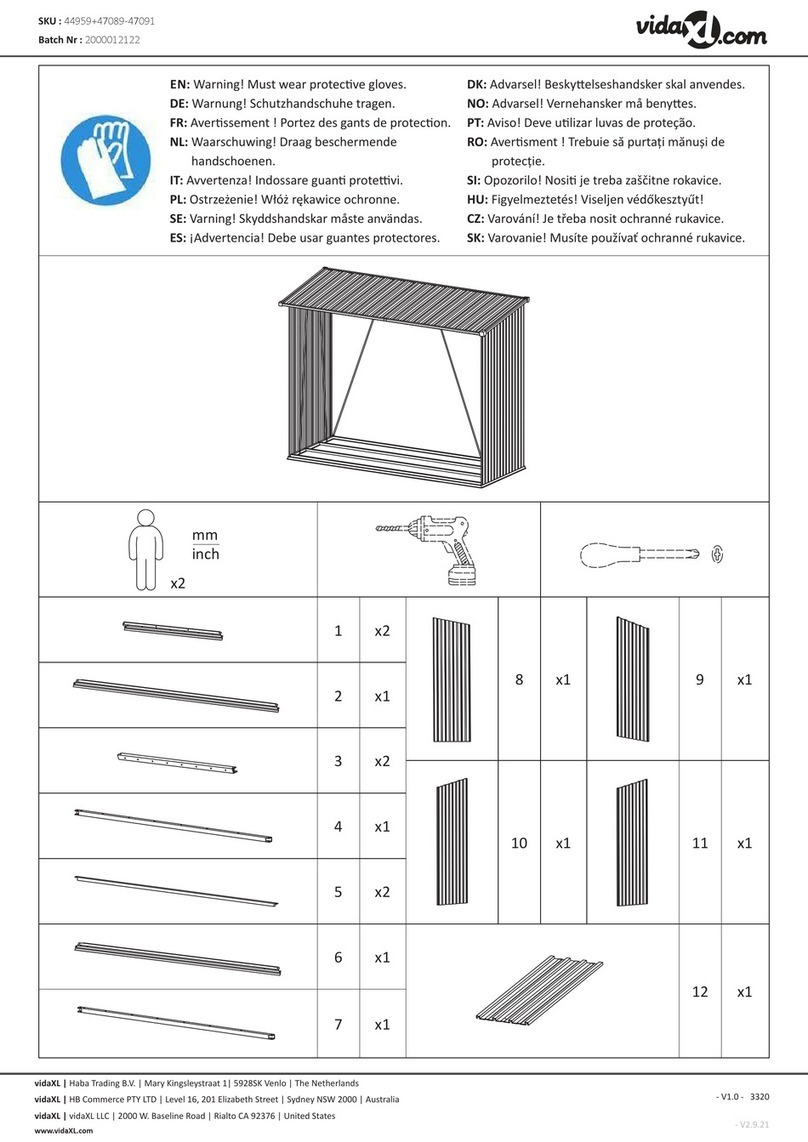 vidaXL 44959 Assembly instructions