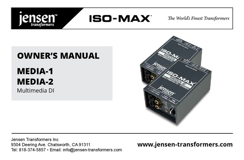 Jensen ISO-MAX MEDIA-1 User manual Jensen ISO-MAX MEDIA-1 User manual