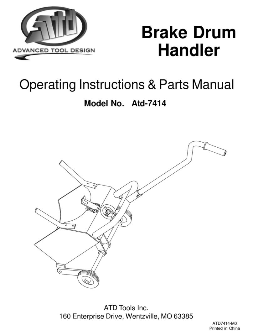 ATD Tools Atd-7414 Operating instructions & parts manual