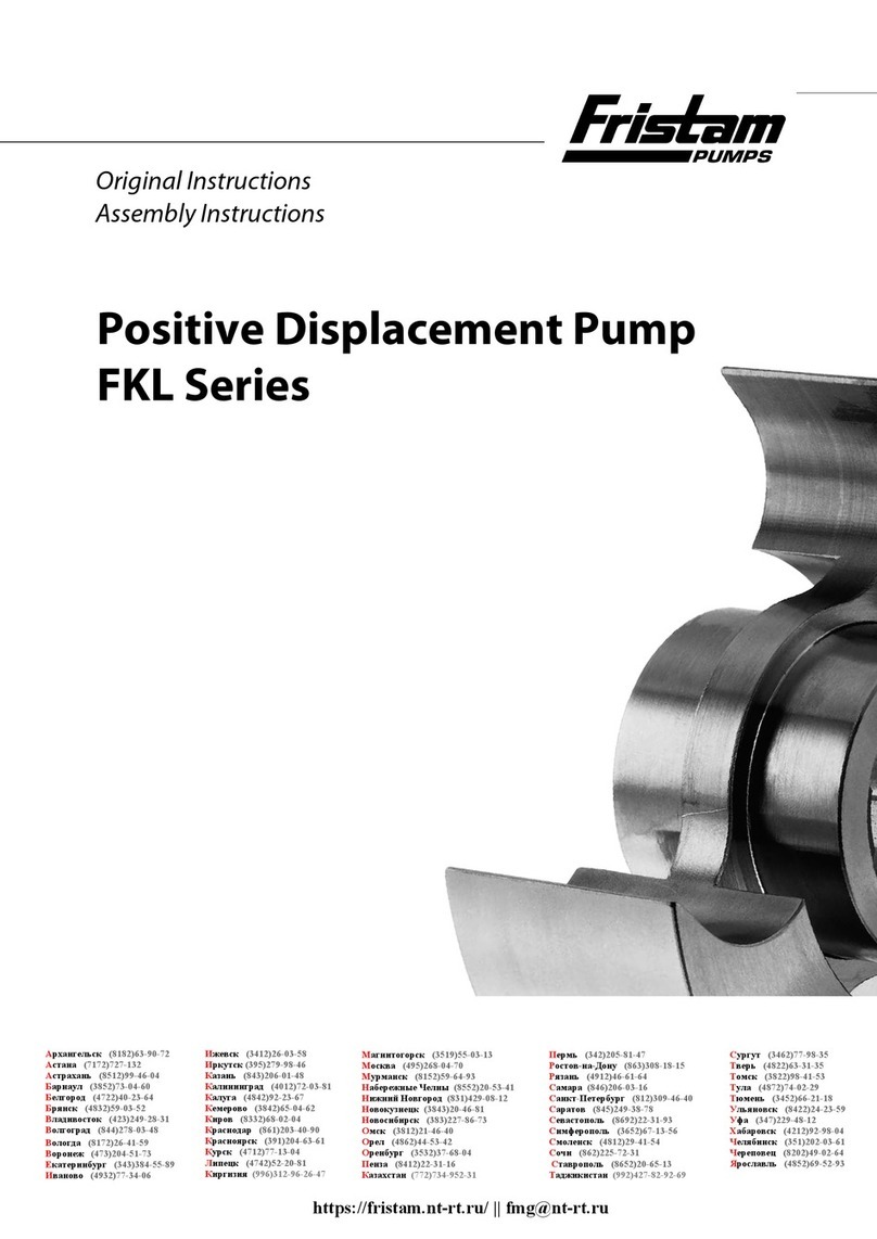 Fristam Pumps FKL Series Original Instructions, Assembly Instructions