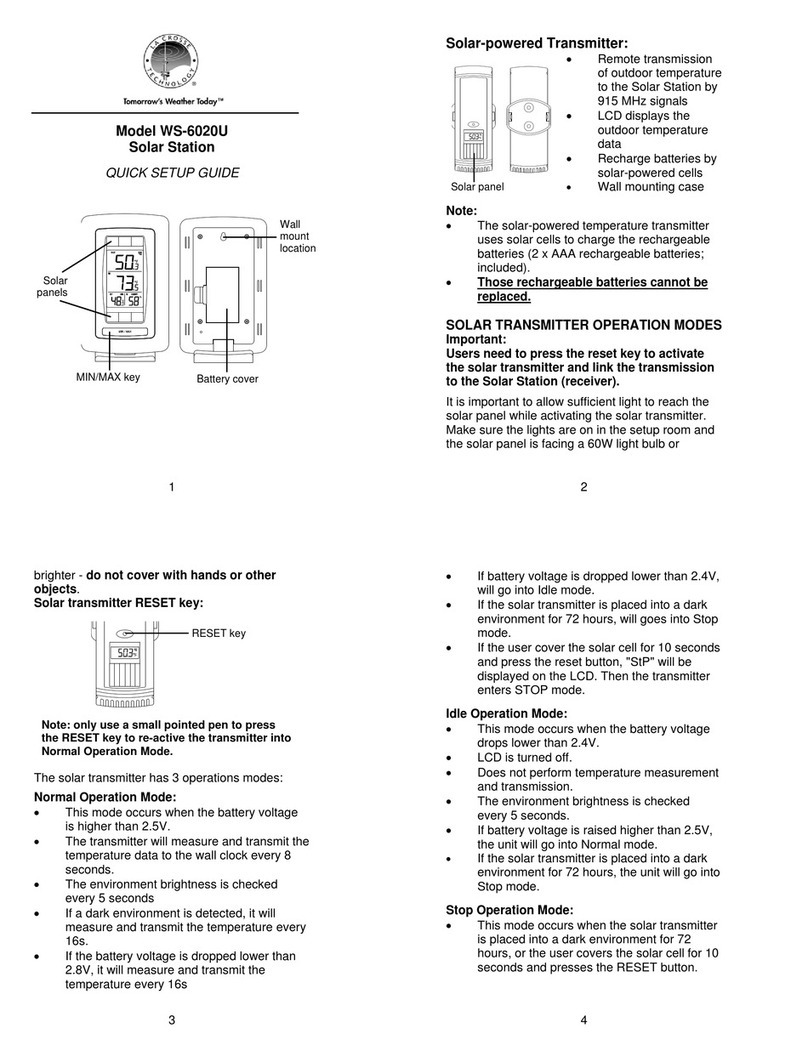 La Crosse WS-6020U Quick setup guide