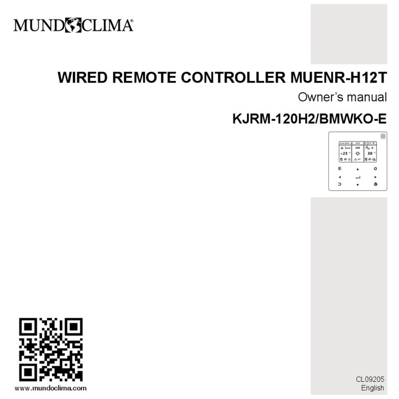 mundoclima MUENR-H12T User manual