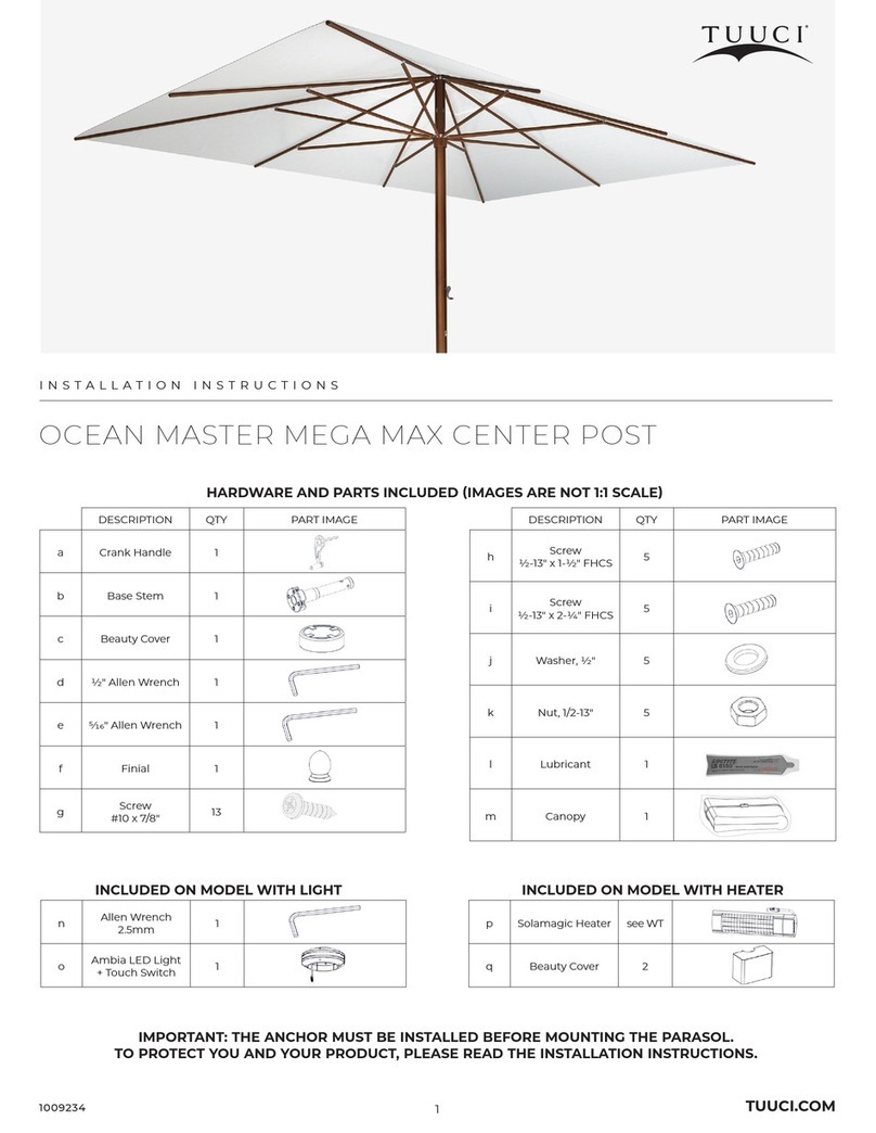 Tuuci OCEAN MASTER MEGA MAX CENTER POST User manual