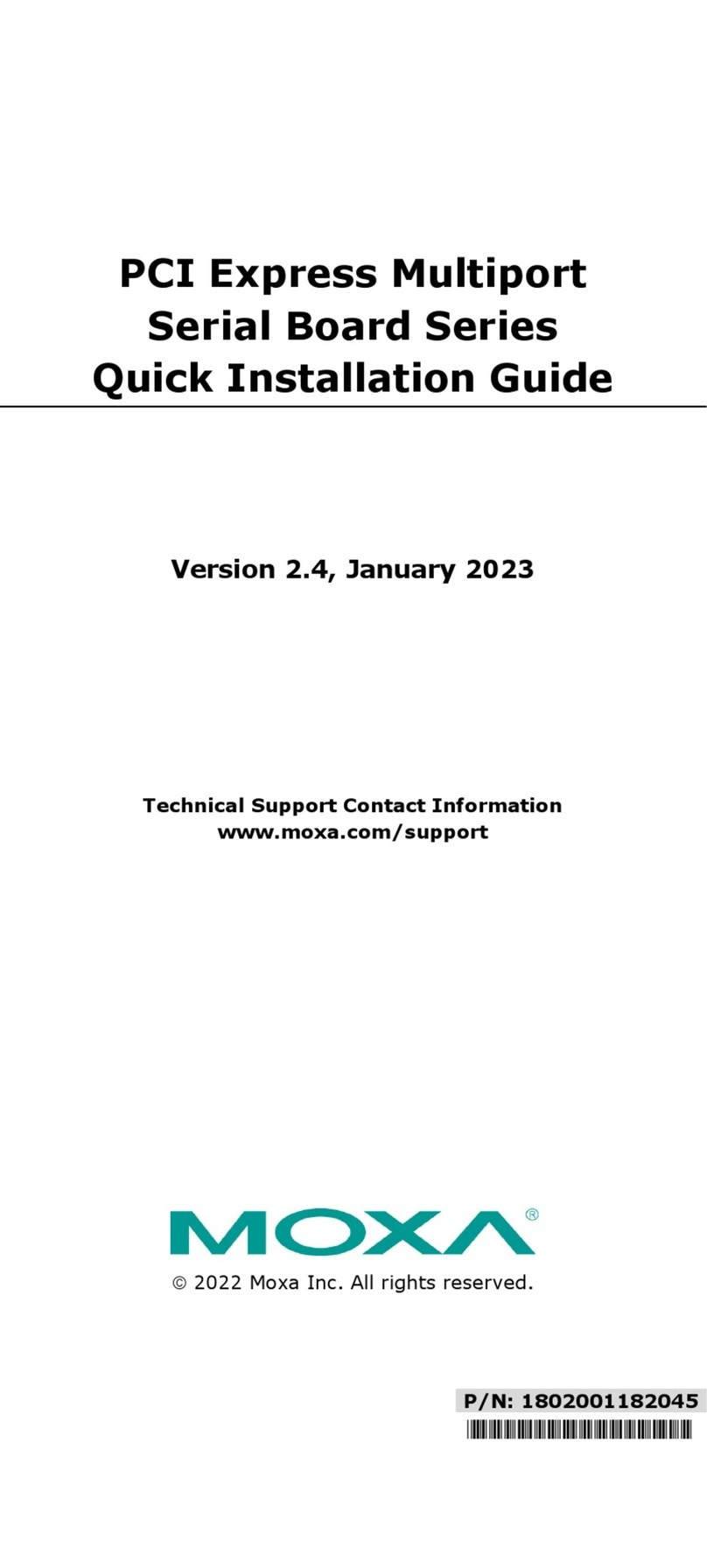 Moxa Technologies CP-134EL-A-I User manual