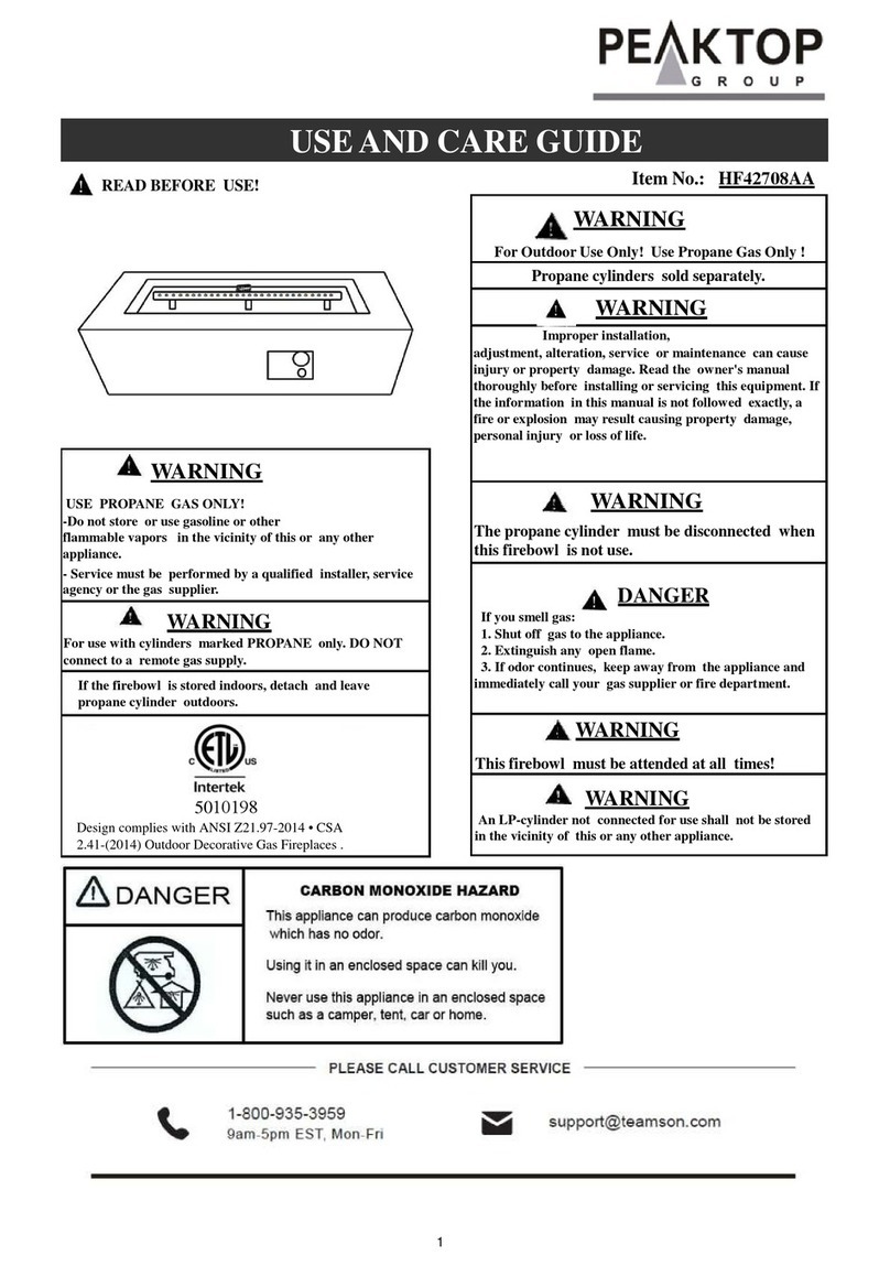 PEAKTOP HF42708AA User manual
