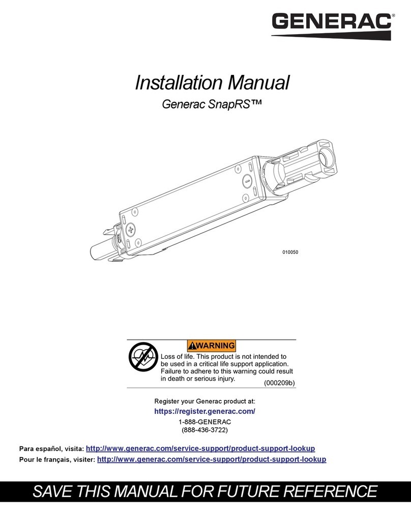 Generac Power Systems RS801 User manual