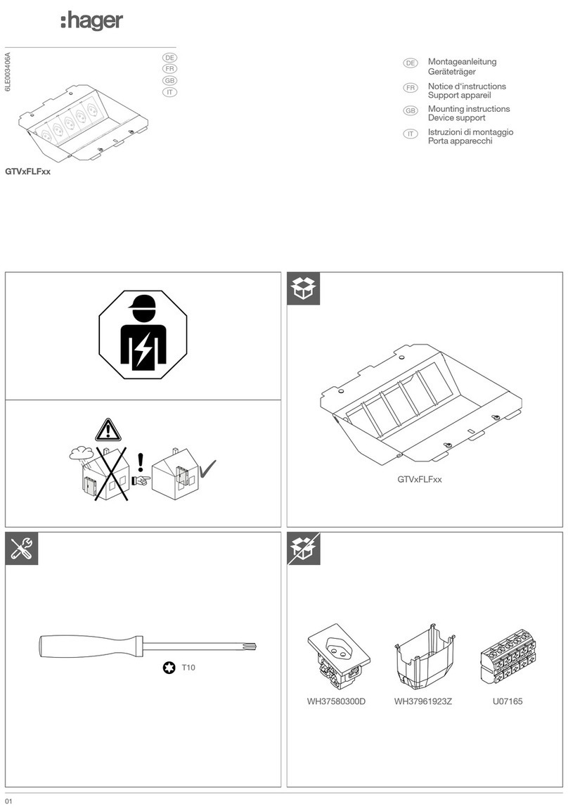hager GTV FLF Series User manual