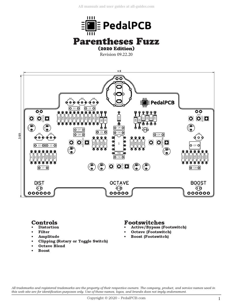 PedalPCB Parentheses Fuzz User manual PedalPCB Parentheses Fuzz User manual