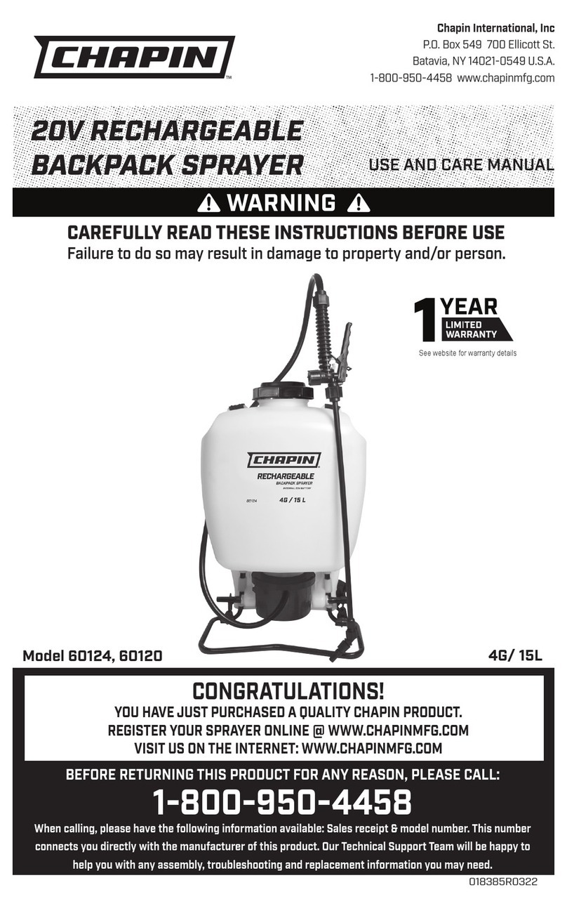 Chapin 60124 use and care manual