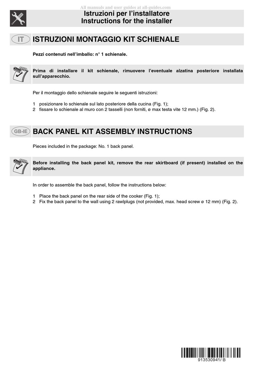 Smeg KIT1A3-6 Installation instructions for installers
