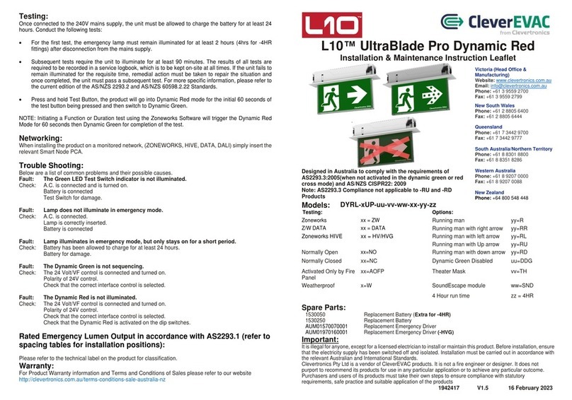 Clevertronics CleverEVAC L10 UltraBlade Pro Dynamic Red Installation and operating instructions