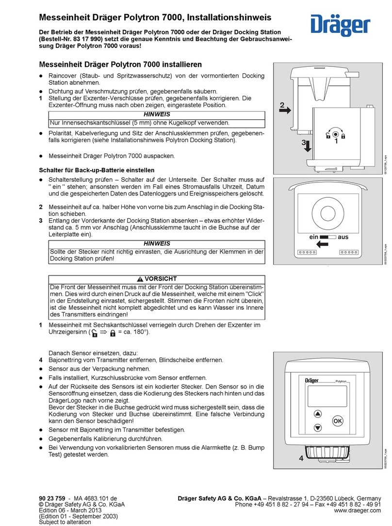 Dräger Polytron 7000 User manual Dräger Polytron 7000 User manual