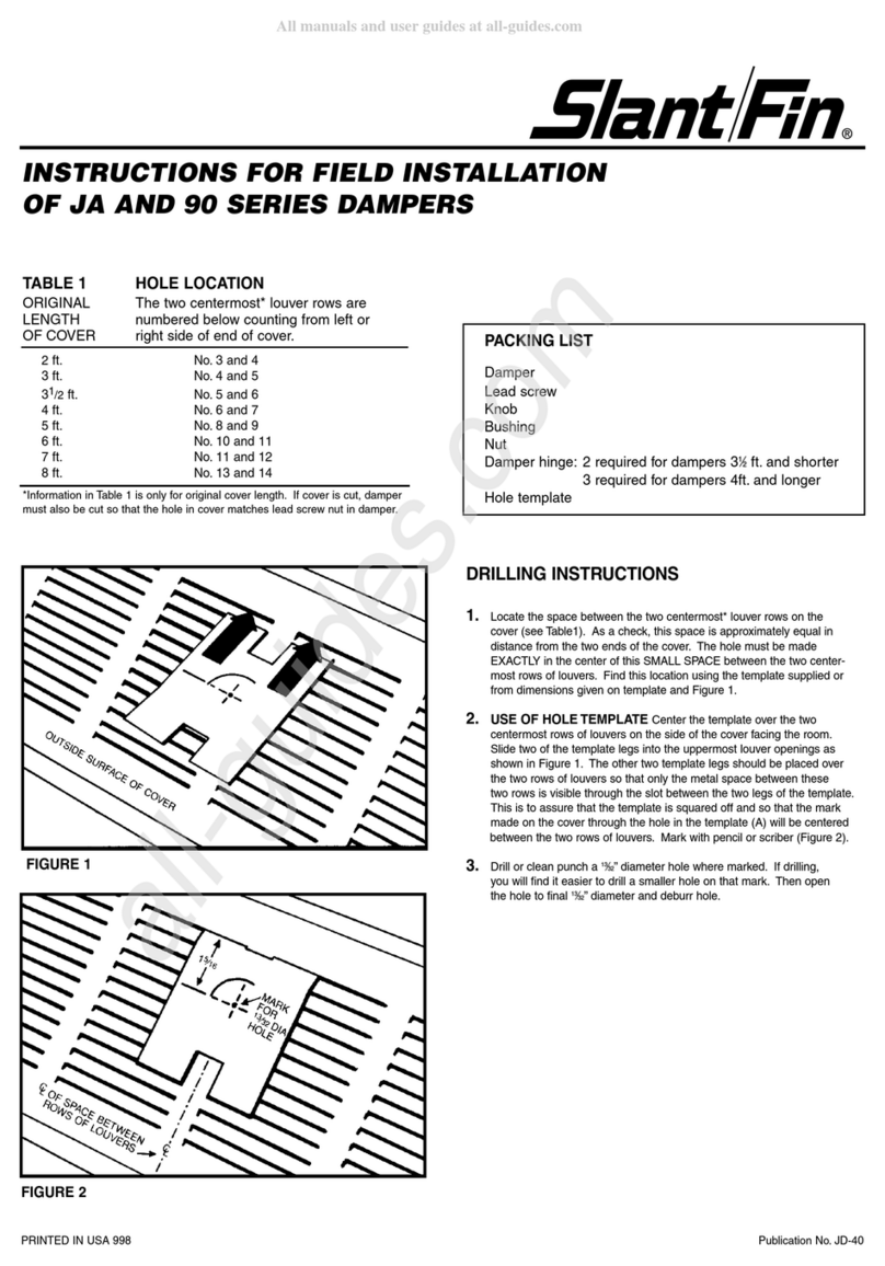 Slant/Fin JA Series Instructions for installation Slant/Fin JA Series Instructions for installation