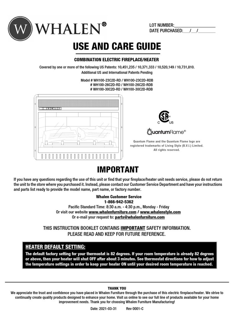 Whalen WH100-23C2D-RD Use and care guide Whalen WH100-23C2D-RD Use and care guide