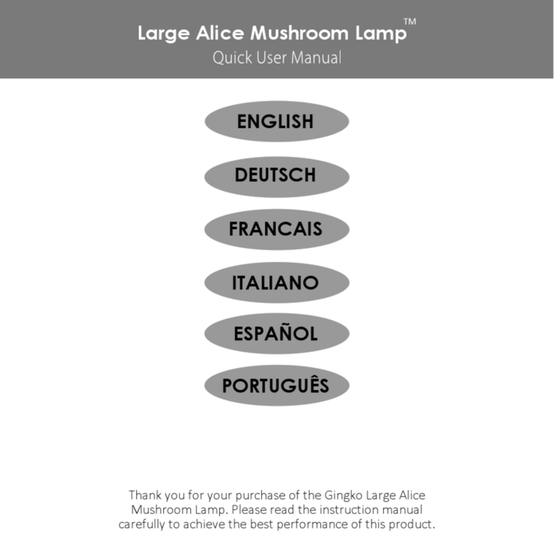 GINGKO Large Alice Mushroom Lamp Owner's manual