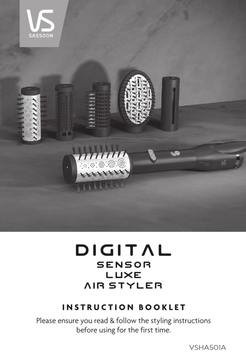 VS Sassoon DIGITAL SENSOR LUXE AIR STYLER VSHA501A User manual