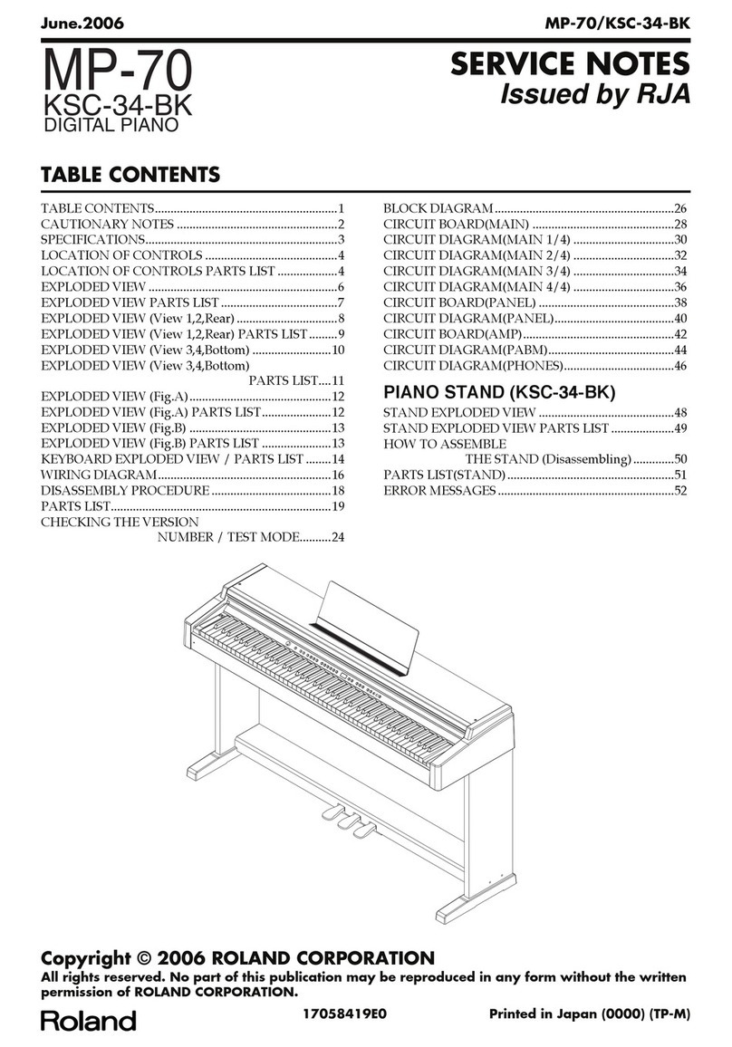 Roland MP-70 Operating and maintenance manual Roland MP-70 Operating and maintenance manual
