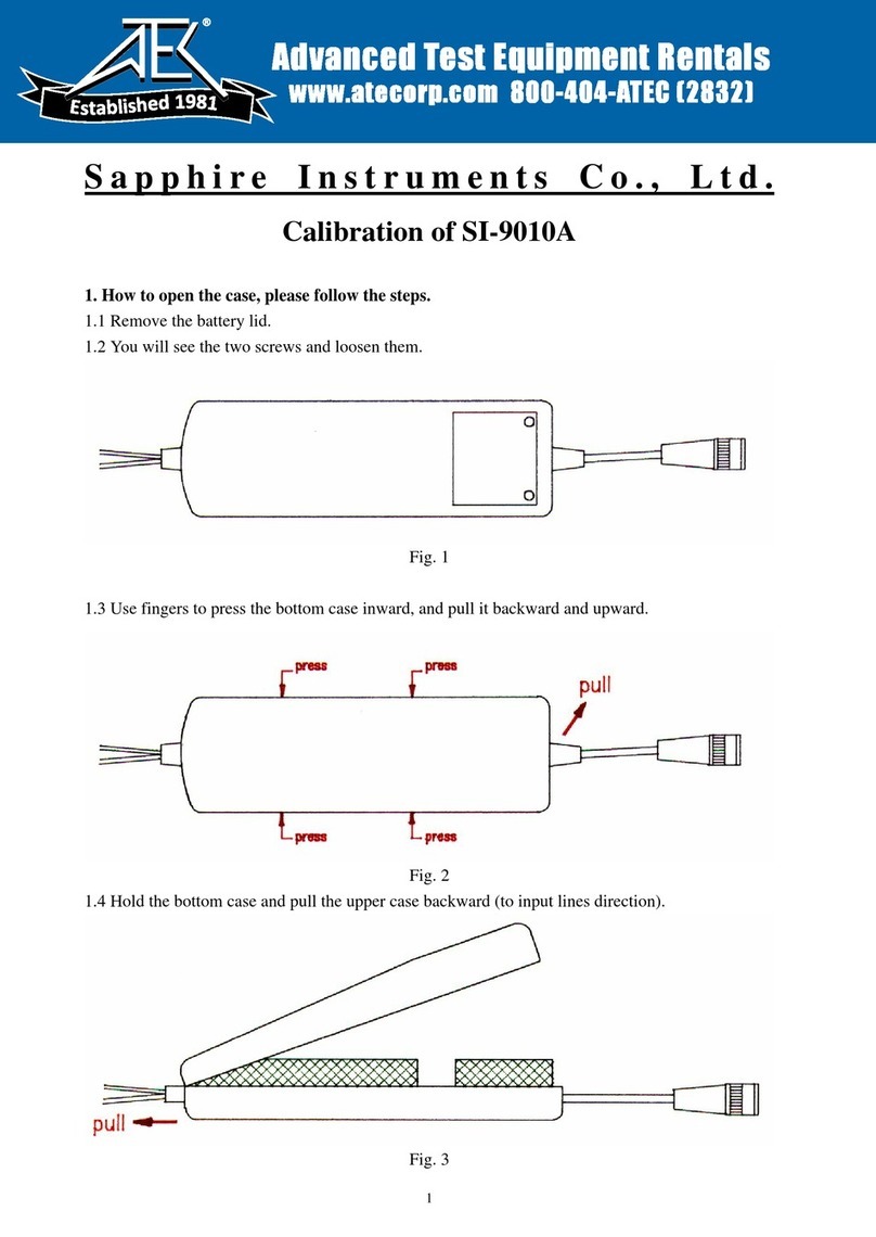 Sapphire Instruments SI-9010A Use and care manual