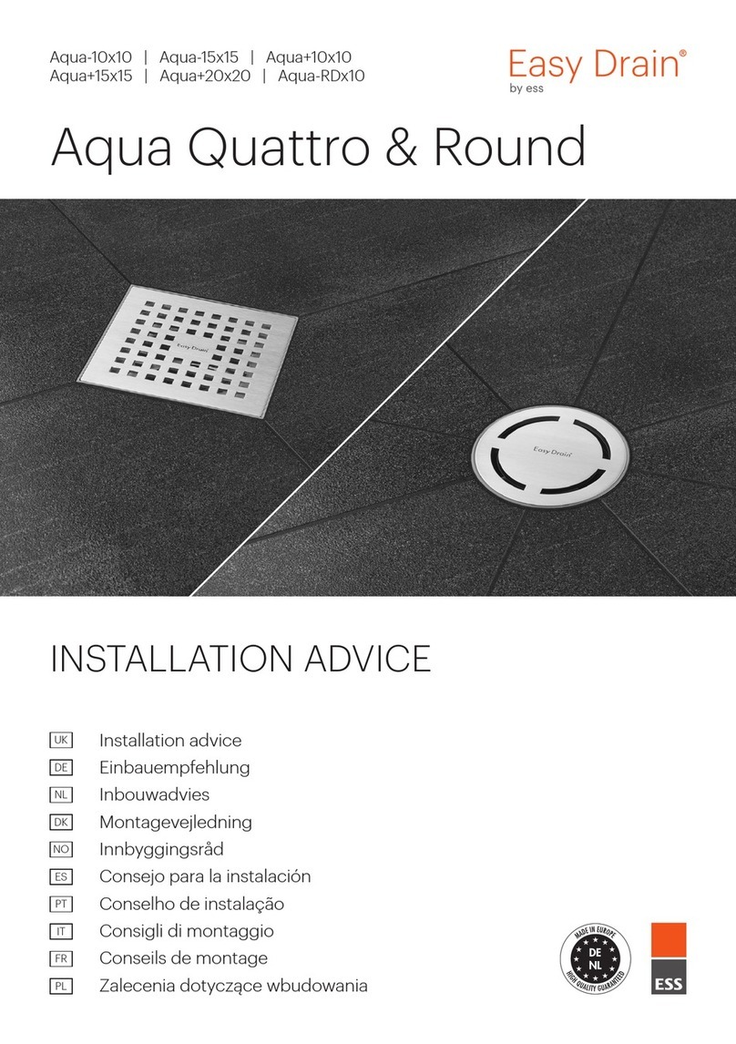 ESS Easy Drain Quattro Aqua-10x10 Installation and operating instructions