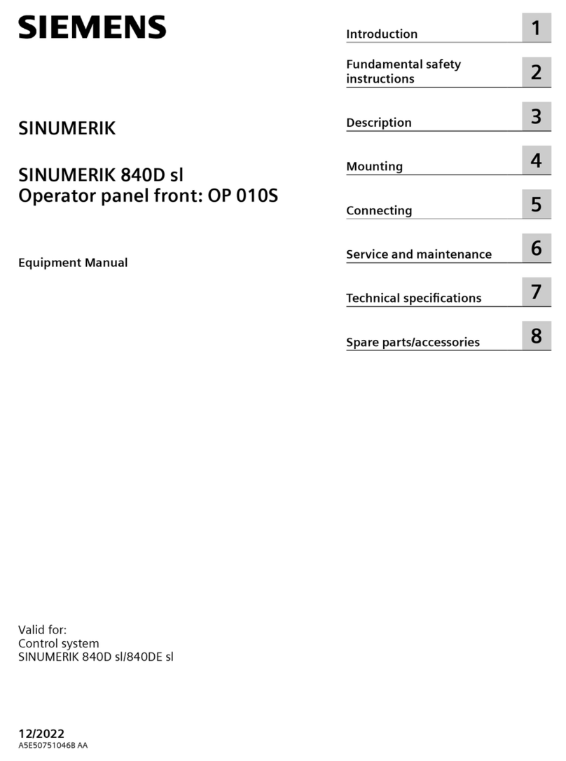 Siemens SINUMERIK 840D sl Equipment manual