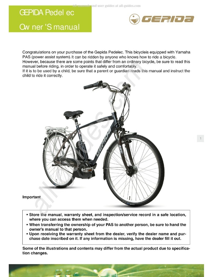 Gepida PEDELEC owner's manual