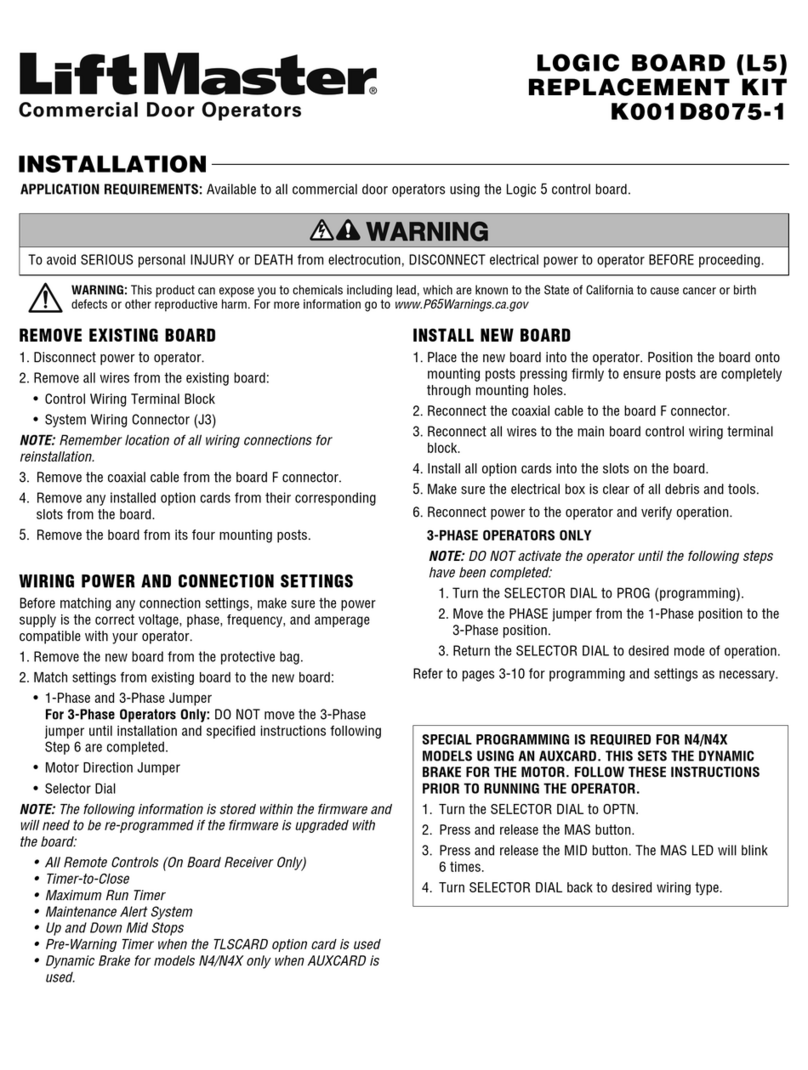 Chamberlain K001D8075-1 User manual