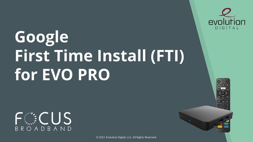 Evolution Digital EVO PRO FIRST TIME INSTALLATION