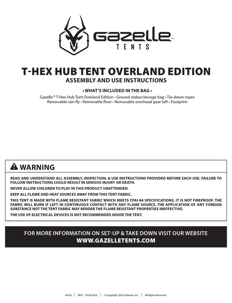 Gazelle T-HEX HUB TENT OVERLAND EDITION Quick setup guide