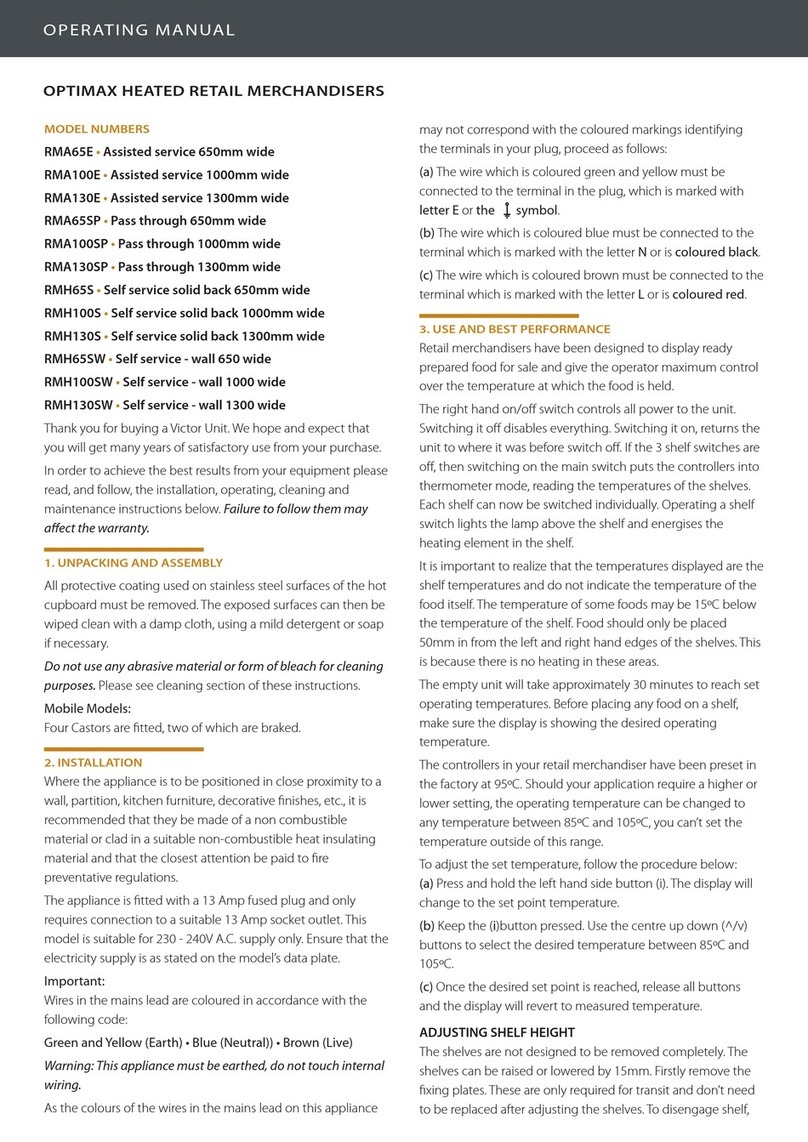 Victor Optimax RMA65SP User manual