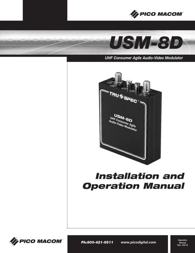 Pico Macom USM-8D Installation and operation manual