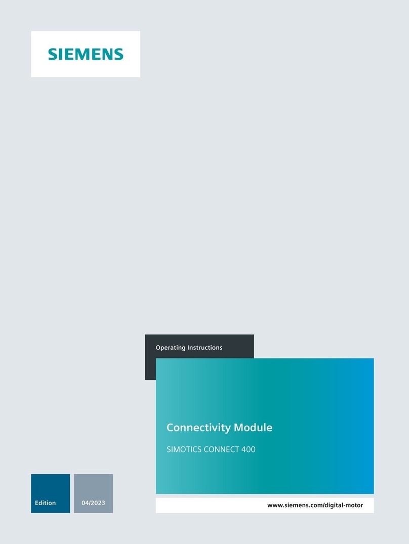 Siemens SIMOTICS CONNECT 400 User manual Siemens SIMOTICS CONNECT 400 User manual