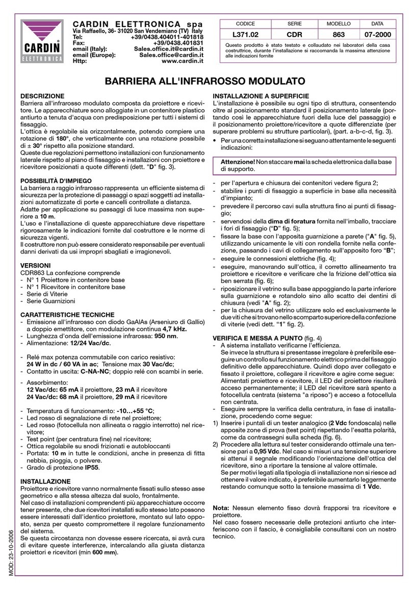 Cardin Elettronica CDR Series manual