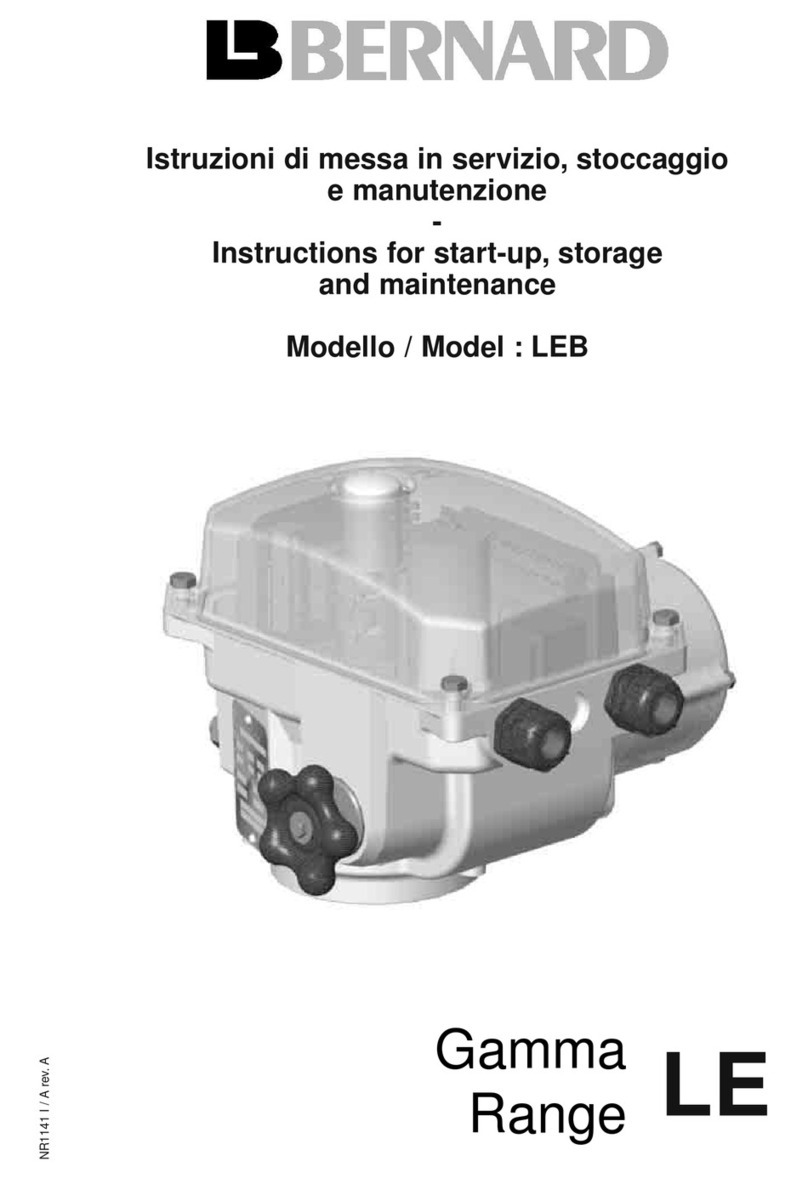 Bernard LEB Instructions for start-up, storage and maintenance Bernard LEB Instructions for start-up, storage and maintenance