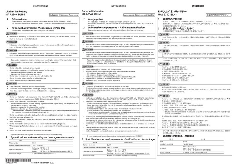 Evident MAJ-2340 BLH-1 instructions