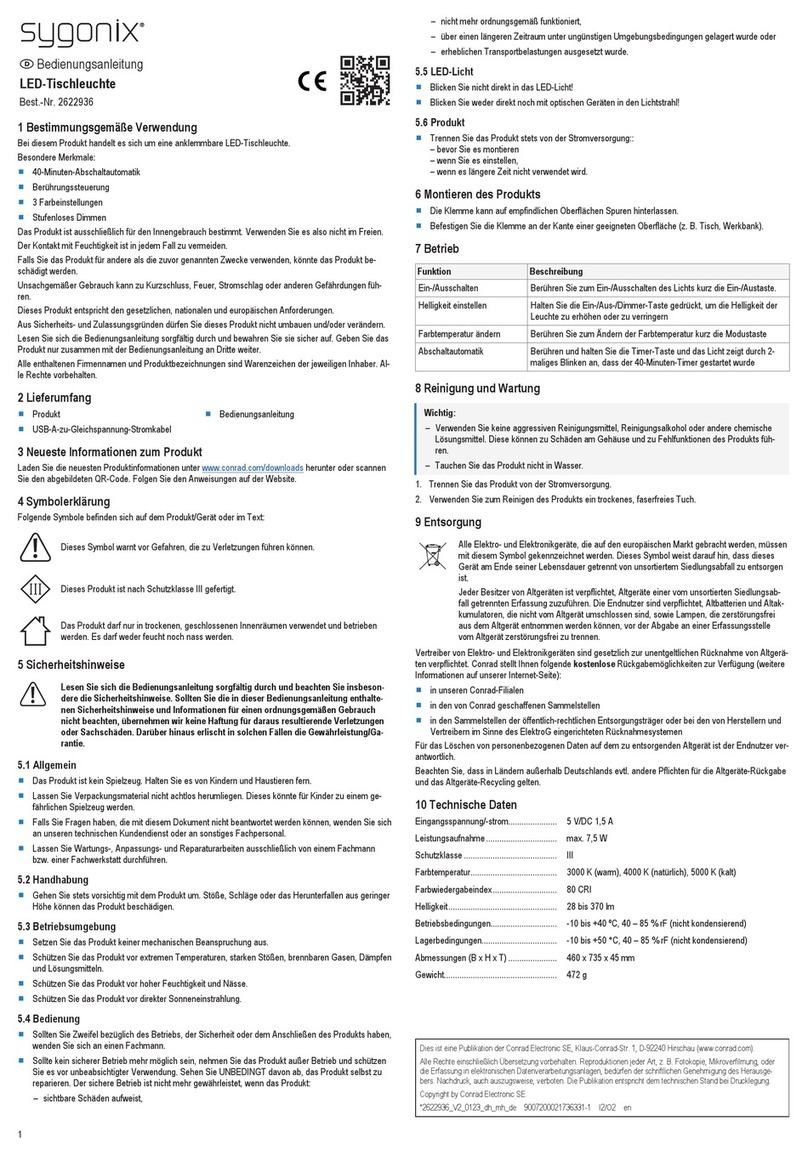 Sygonix 2622936 User manual