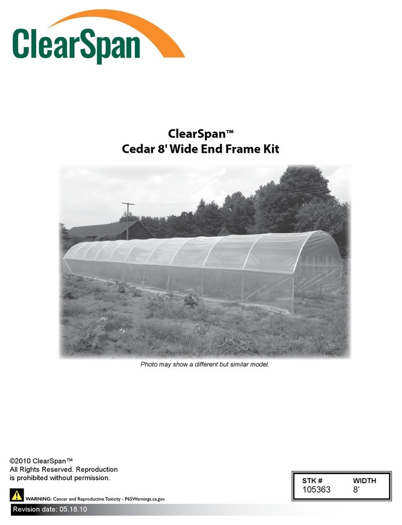 ClearSpan Cedar 8' Wide End Frame Kit manual