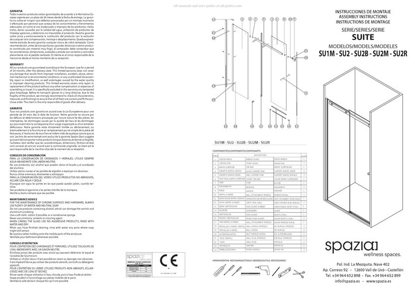spazia SUITE SU1M Assembly instructions