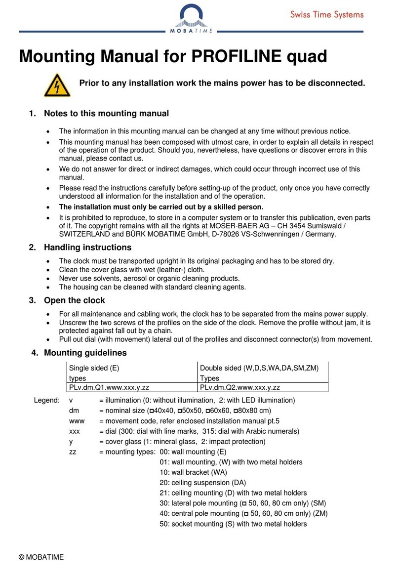 Mobatime PROFILINE QUAD Guide Mobatime PROFILINE QUAD Guide