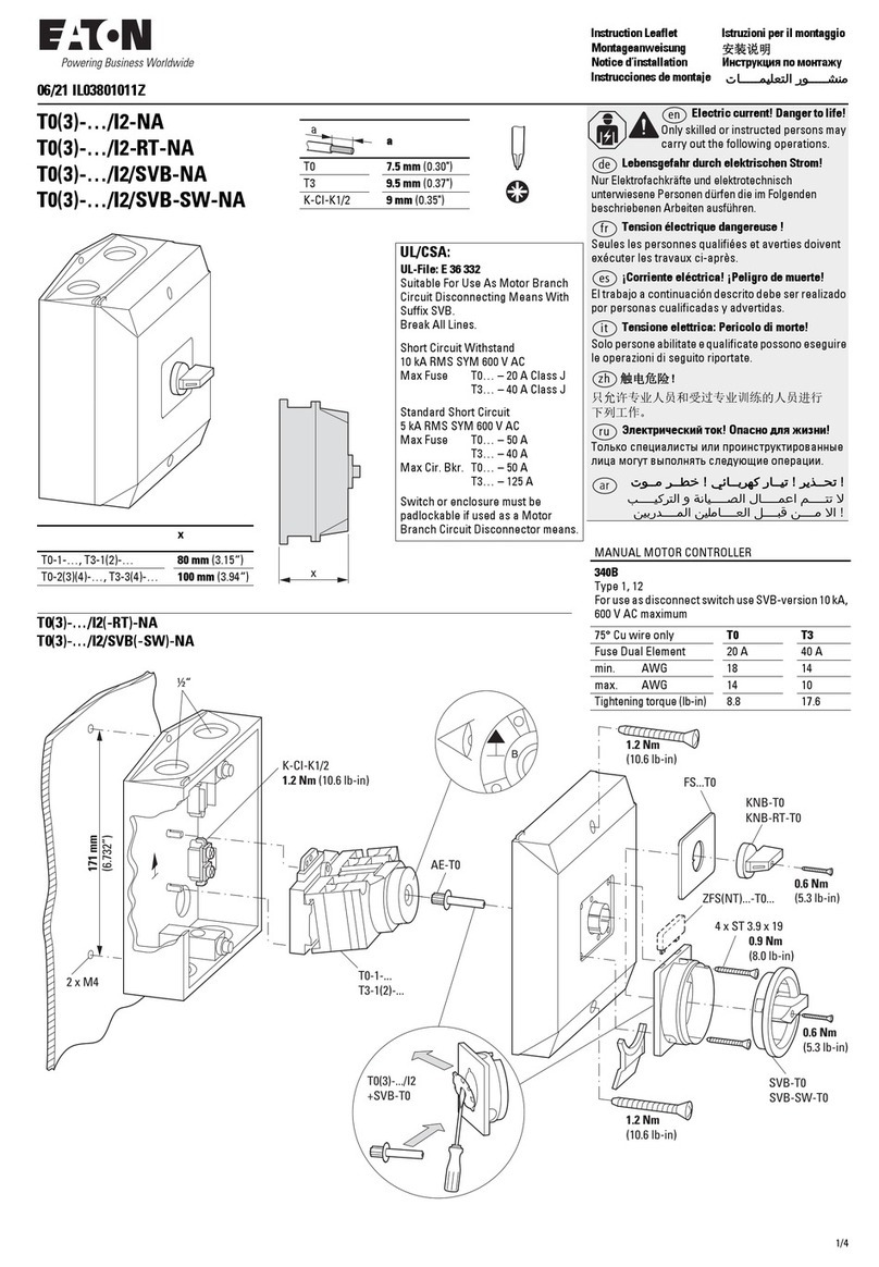 Eaton T0 I2-NA Series Manual